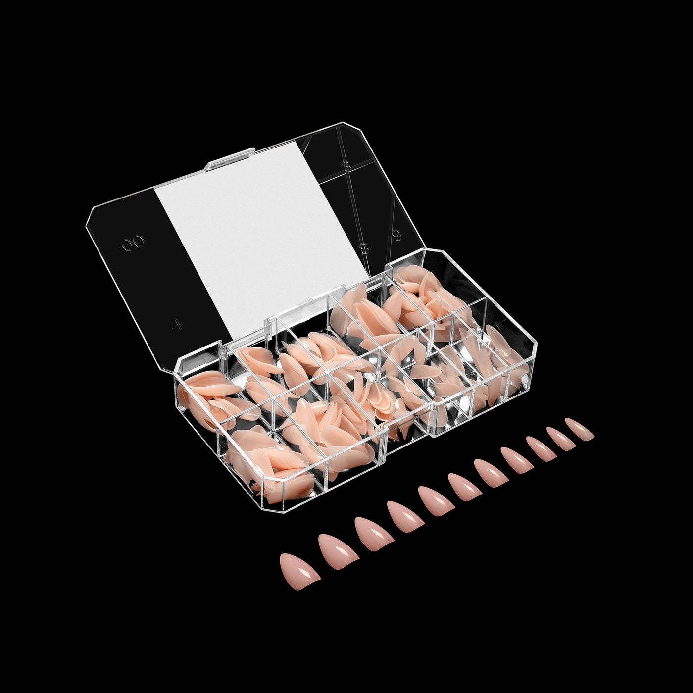 APRES - Gel-X® Neutrals Natural Chloe Stiletto Short Box of Tips (150pcs)