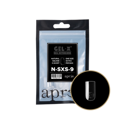 APRES - GEL-X® NATURAL SQUARE EXTRA SHORT REFILL TIP BAG