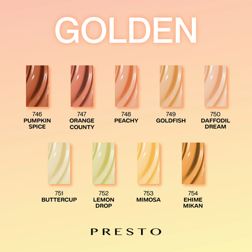 PRESTO Color Series GOLDEN Set 9 Colors