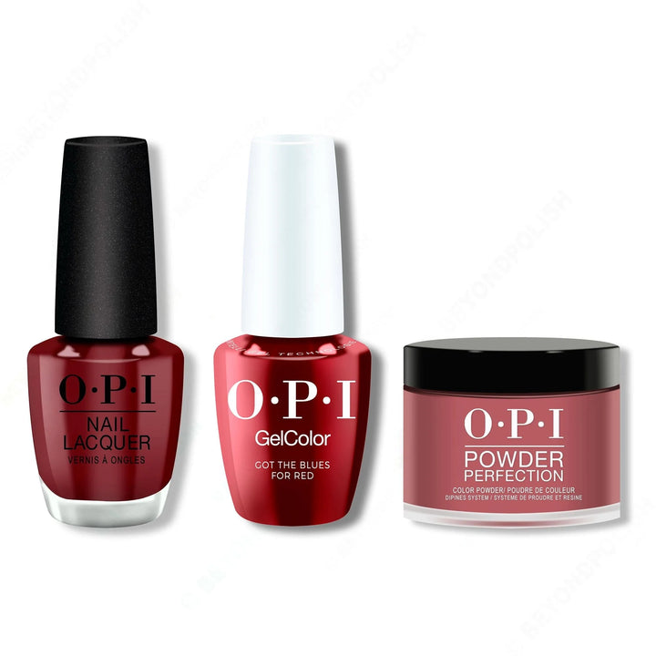 OPI - Intelli-Gel, Lacquer &amp; Dip Combo - Got the Blues for Red