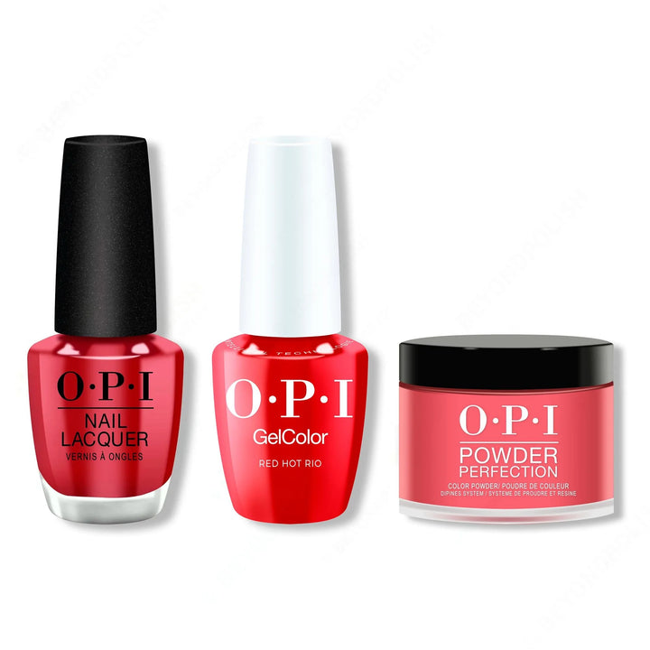 OPI - Intelli-Gel, Lacquer &amp; Dip Combo - Red Hot Rio