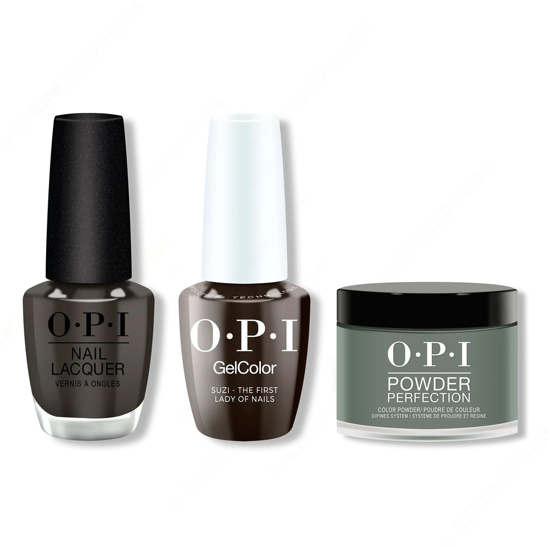 OPI - Intelli-Gel, Lacquer &amp; Dip Combo - Suzi The First Lady Of Nails
