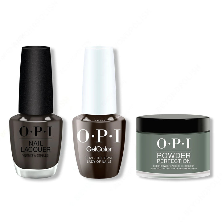 OPI - Intelli-Gel, Lacquer &amp; Dip Combo - Suzi The First Lady Of Nails