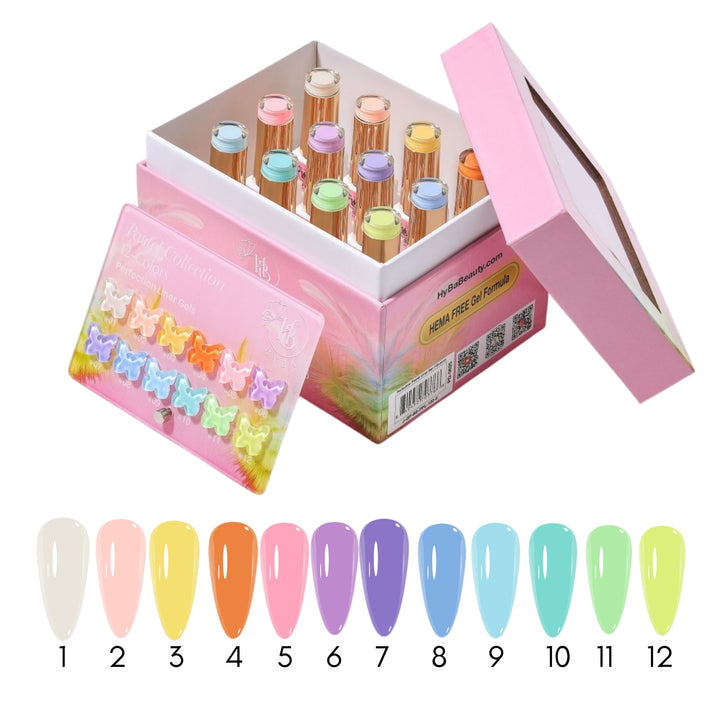 HyBa PASTEL Liner Gel Box Set - 12 Colors