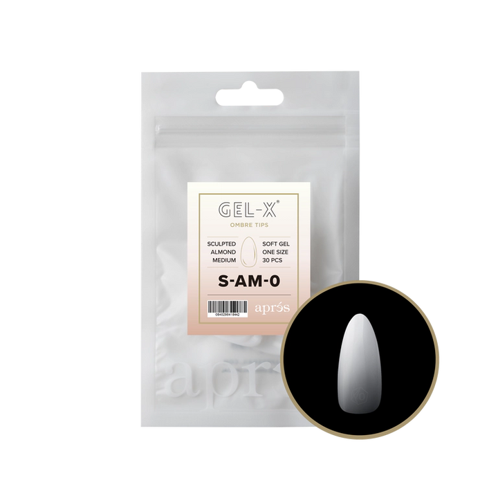 APRES - OMBRÉ GEL-X® SCULPTED ALMOND MEDIUM REFILL TIP BAG 2.0