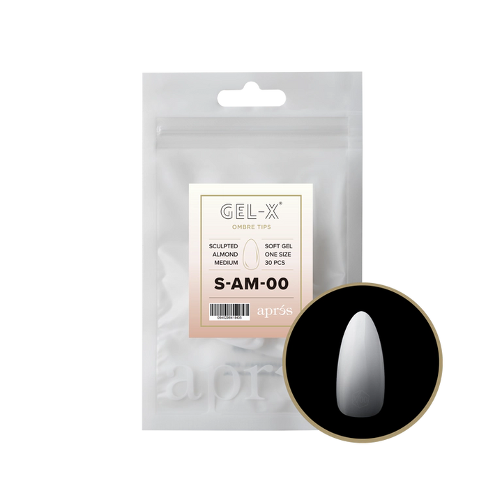 APRES - OMBRÉ GEL-X® SCULPTED ALMOND MEDIUM REFILL TIP BAG 2.0