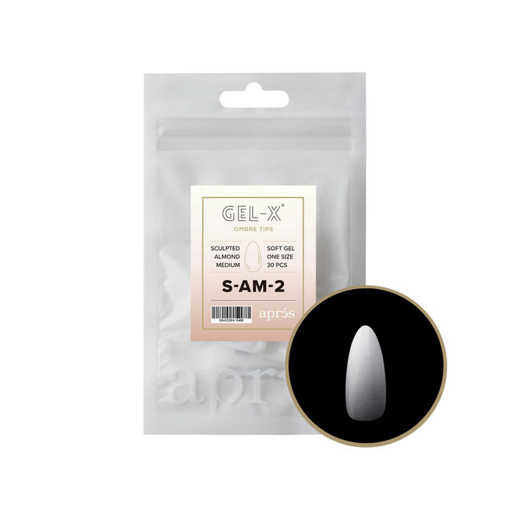 APRES - OMBRÉ GEL-X® SCULPTED ALMOND MEDIUM REFILL TIP BAG 2.0
