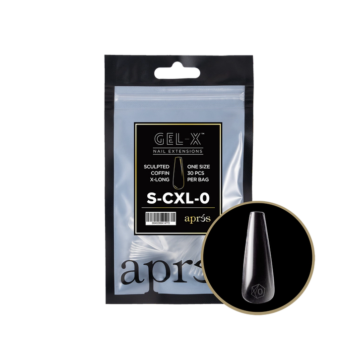 APRES - GEL-X® SCULPTED COFFIN EXTRA LONG REFILL TIP BAG 2.0
