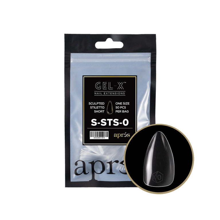 APRES - GEL-X® SCULPTED STILETTO SHORT REFILL TIP BAG