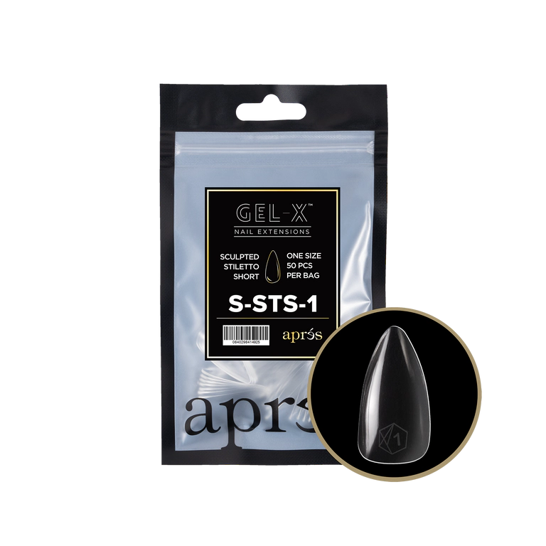 APRES - GEL-X® SCULPTED STILETTO SHORT REFILL TIP BAG