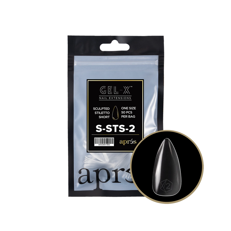 APRES - GEL-X® SCULPTED STILETTO SHORT REFILL TIP BAG