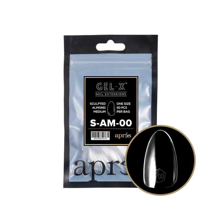 APRES - GEL-X® SCULPTED ALMOND MEDIUM REFILL TIP BAG 2.0
