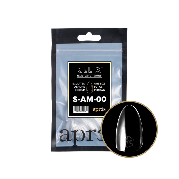 APRES - GEL-X® SCULPTED ALMOND MEDIUM REFILL TIP BAG 2.0