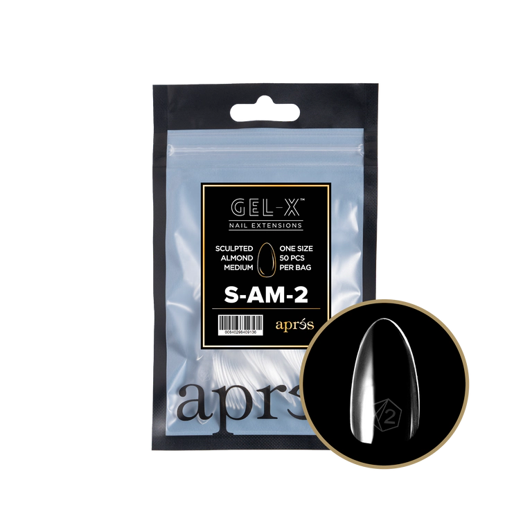 APRES - GEL-X® SCULPTED ALMOND MEDIUM REFILL TIP BAG 2.0