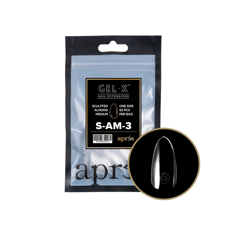 APRES - GEL-X® SCULPTED ALMOND MEDIUM REFILL TIP BAG 2.0