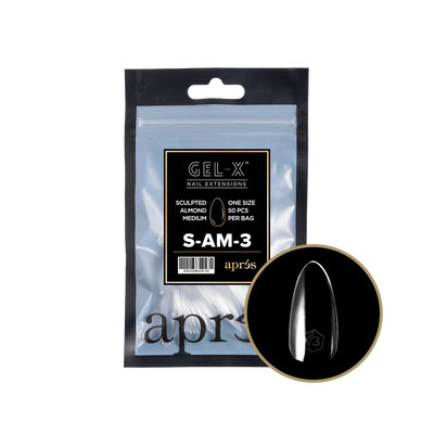 APRES - GEL-X® SCULPTED ALMOND MEDIUM REFILL TIP BAG