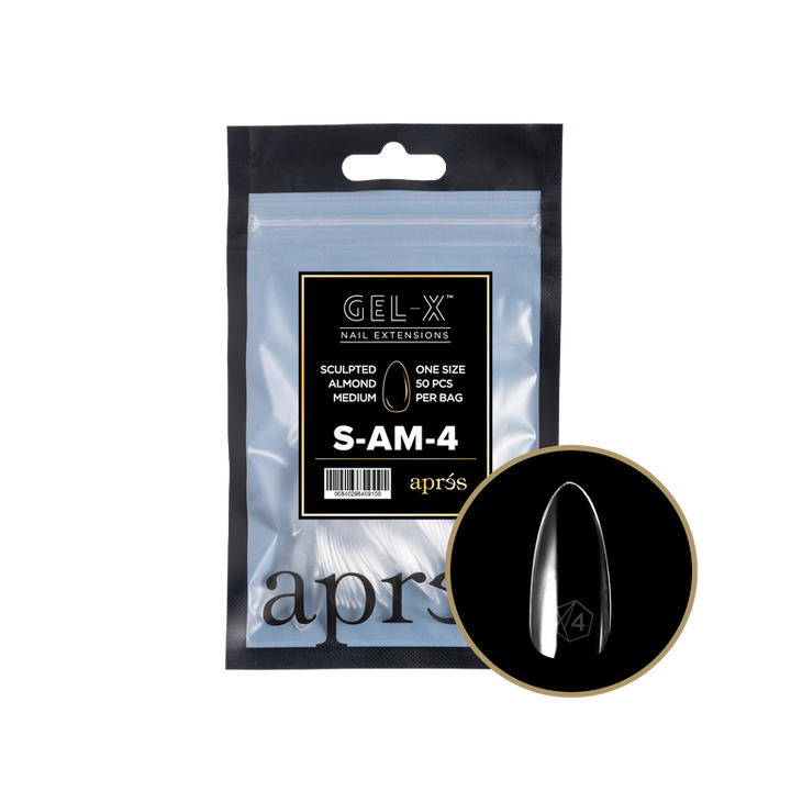 APRES - GEL-X® SCULPTED ALMOND MEDIUM REFILL TIP BAG 2.0
