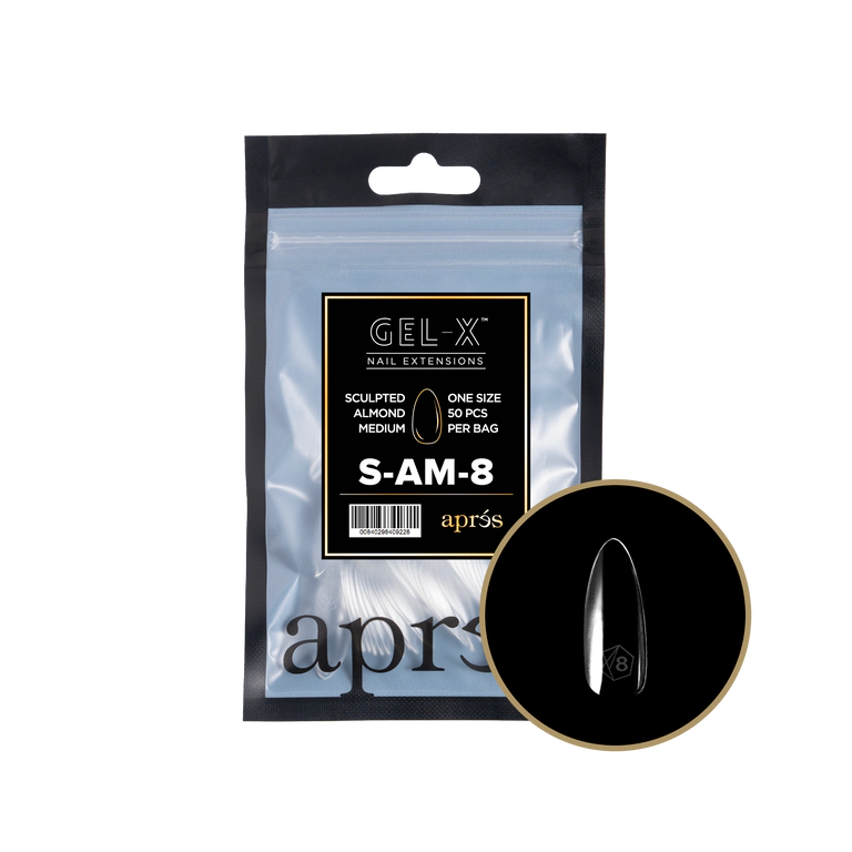 APRES - GEL-X® SCULPTED ALMOND MEDIUM REFILL TIP BAG