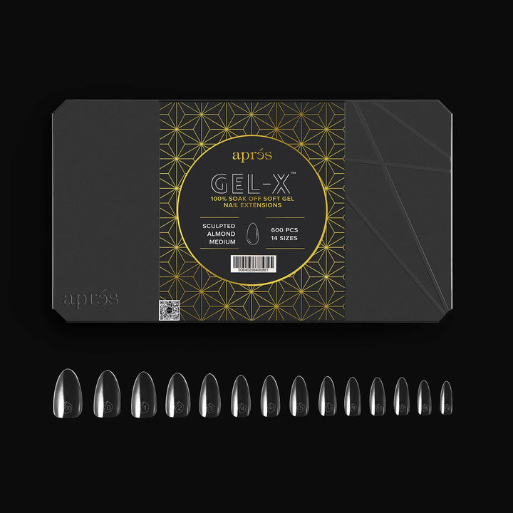APRES - Gel-X Sculpted Almond Medium 2.0 Box of Tips 14 sizes