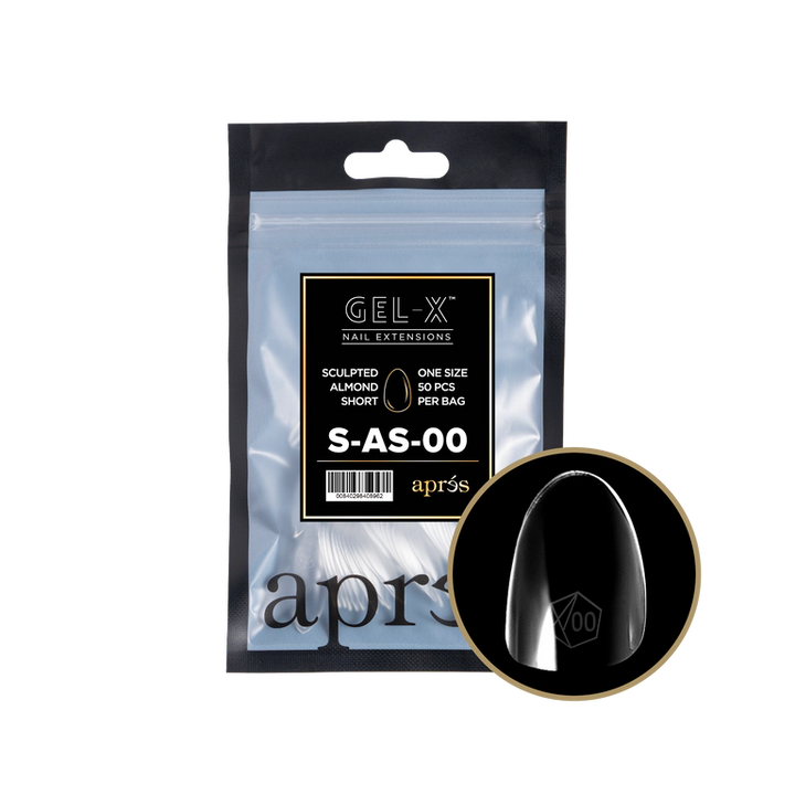 APRES - GEL-X® SCULPTED ALMOND SHORT REFILL TIP BAG 2.0