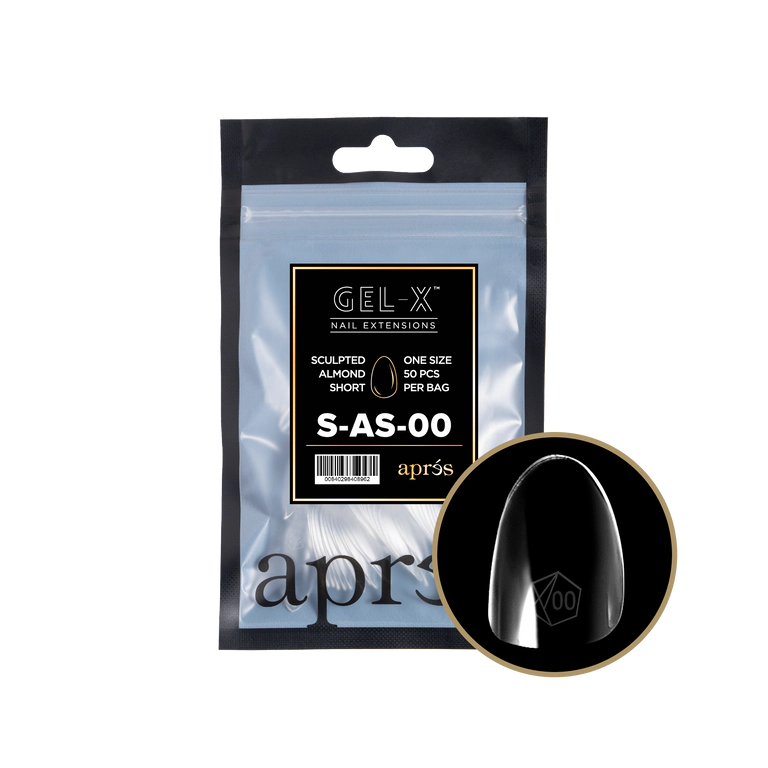 APRES - GEL-X® SCULPTED ALMOND SHORT REFILL TIP BAG