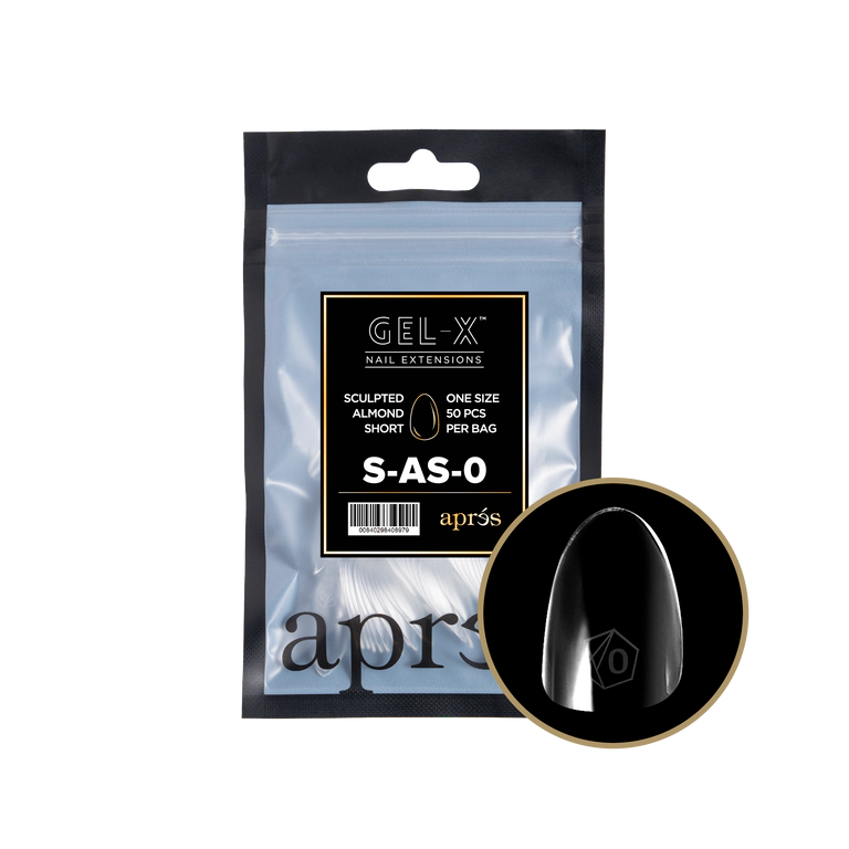 APRES - GEL-X® SCULPTED ALMOND SHORT REFILL TIP BAG