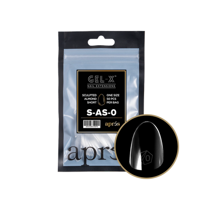 APRES - GEL-X® SCULPTED ALMOND SHORT REFILL TIP BAG