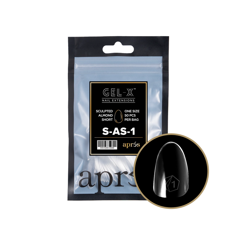 APRES - GEL-X® SCULPTED ALMOND SHORT REFILL TIP BAG