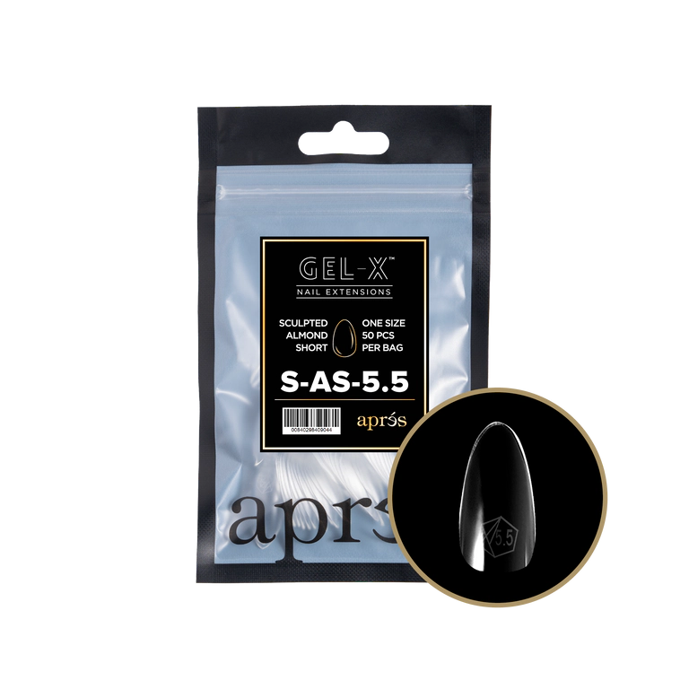 APRES - GEL-X® SCULPTED ALMOND SHORT REFILL TIP BAG 2.0