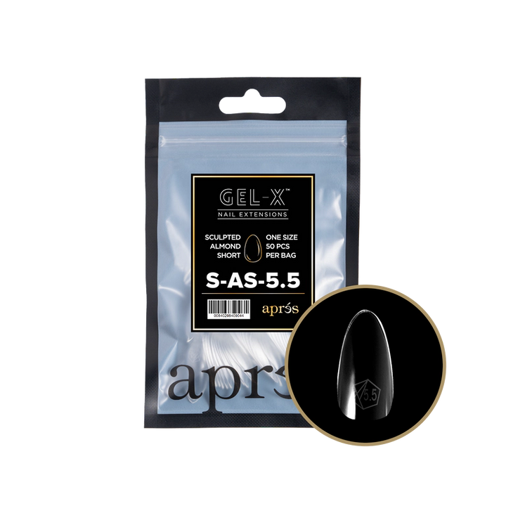 APRES - GEL-X® SCULPTED ALMOND SHORT REFILL TIP BAG 2.0