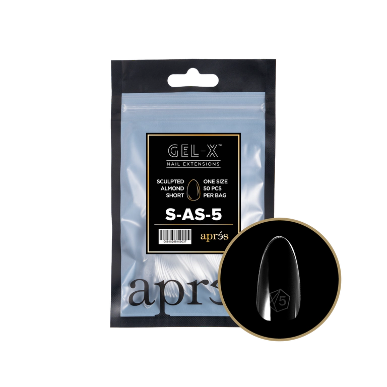 APRES - GEL-X® SCULPTED ALMOND SHORT REFILL TIP BAG