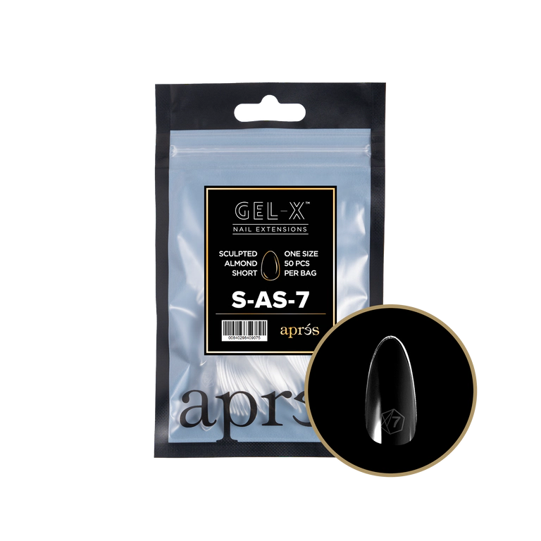 APRES - GEL-X® SCULPTED ALMOND SHORT REFILL TIP BAG