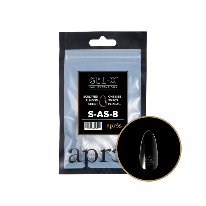 APRES - GEL-X® SCULPTED ALMOND SHORT REFILL TIP BAG 2.0