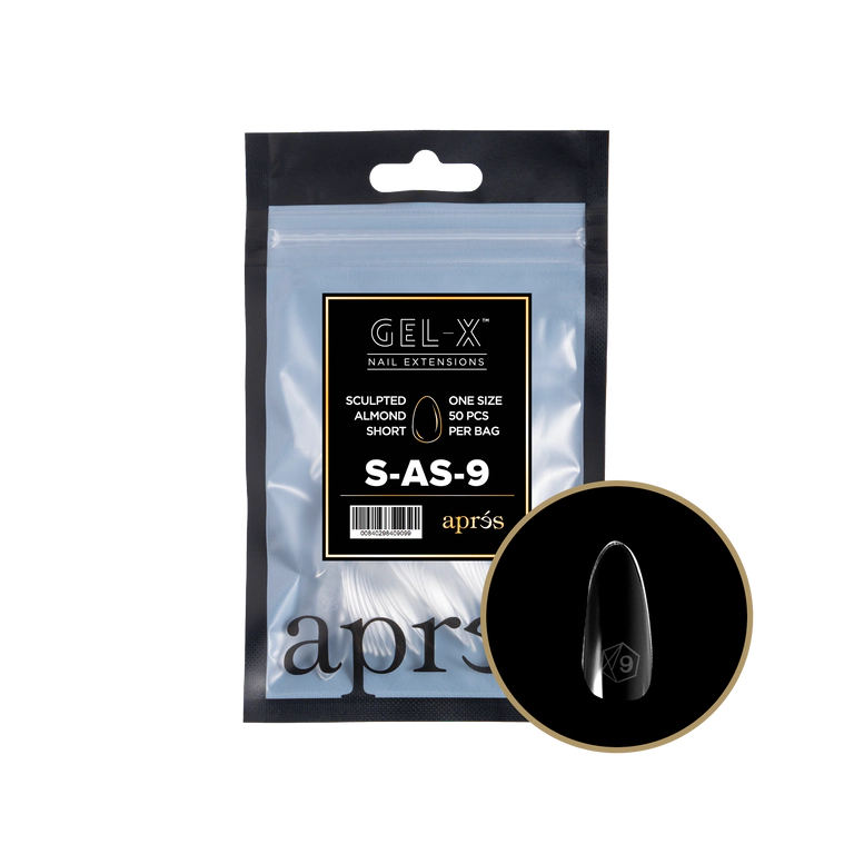 APRES - GEL-X® SCULPTED ALMOND SHORT REFILL TIP BAG 2.0