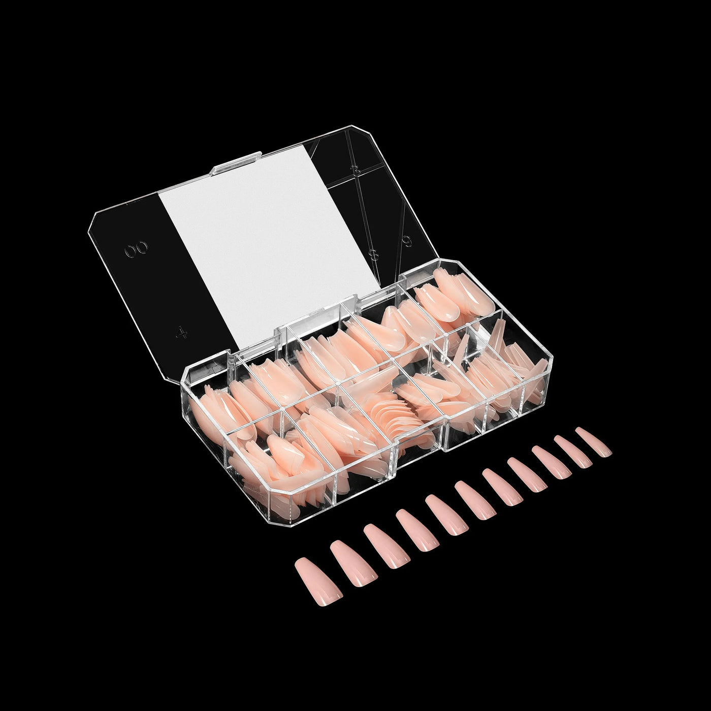 APRES - Gel-X® Neutrals Sculpted Chloe Coffin Long Box of Tips (150pcs)