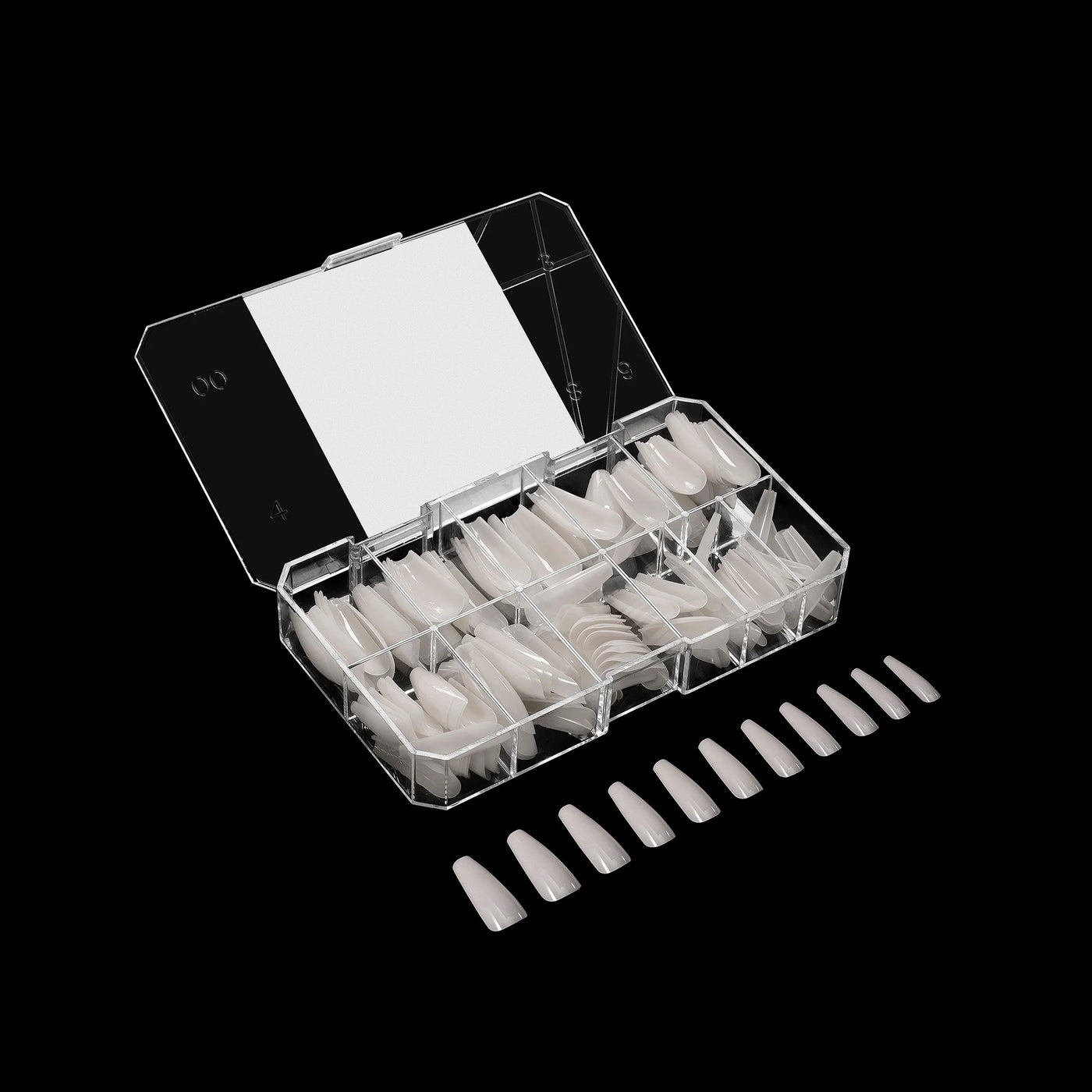 APRES - Gel-X® Neutrals Sculpted Whitney Coffin Long Box of Tips (150pcs)