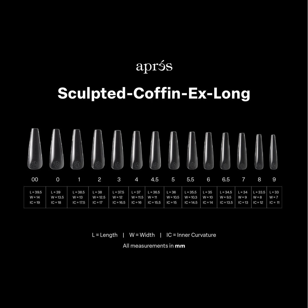APRES - Gel-X® Sculpted Coffin Extra Long Box of Tips (420pcs)