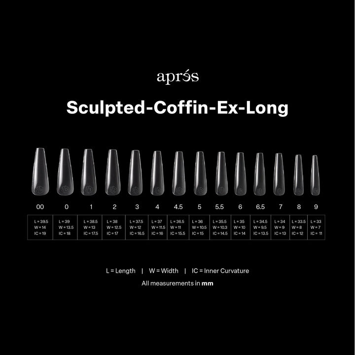 APRES - Gel-X® Sculpted Coffin Extra Long Box of Tips (420pcs)