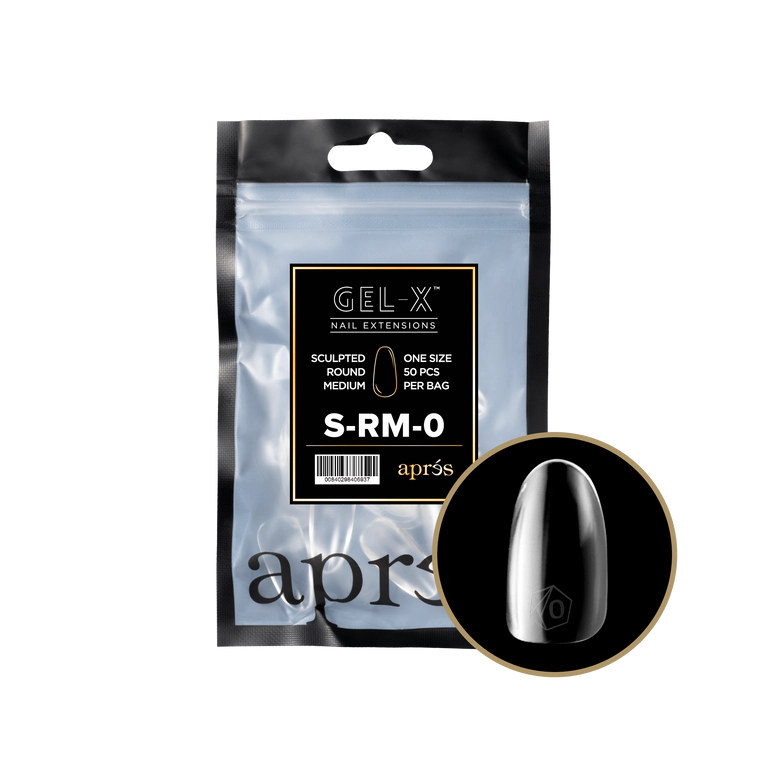 APRES - GEL-X® SCULPTED ROUND MEDIUM REFILL TIP BAG