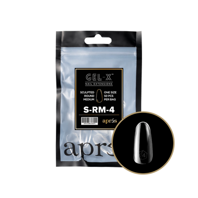 APRES - GEL-X® SCULPTED ROUND MEDIUM REFILL TIP BAG