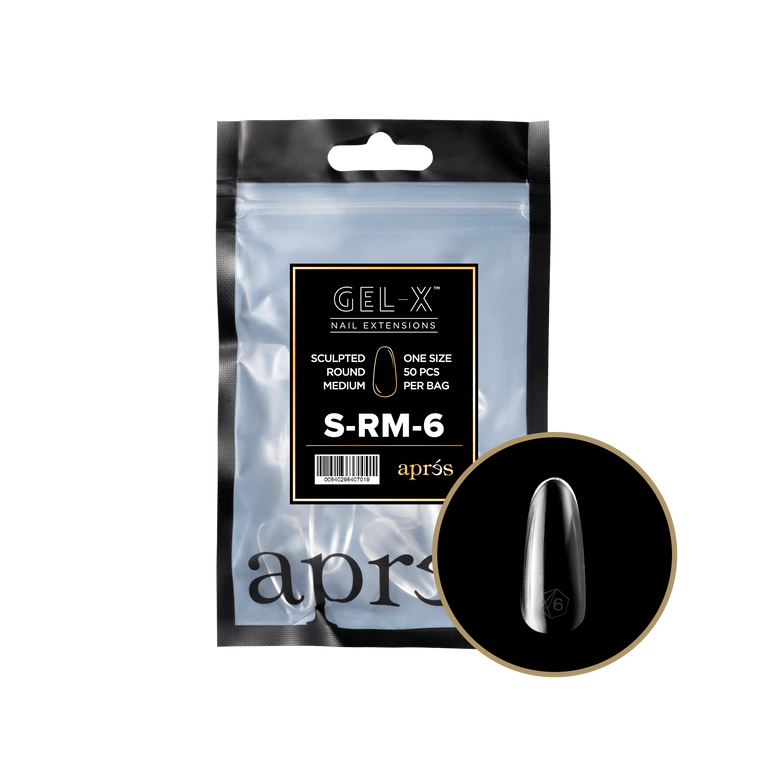 APRES - GEL-X® SCULPTED ROUND MEDIUM REFILL TIP BAG