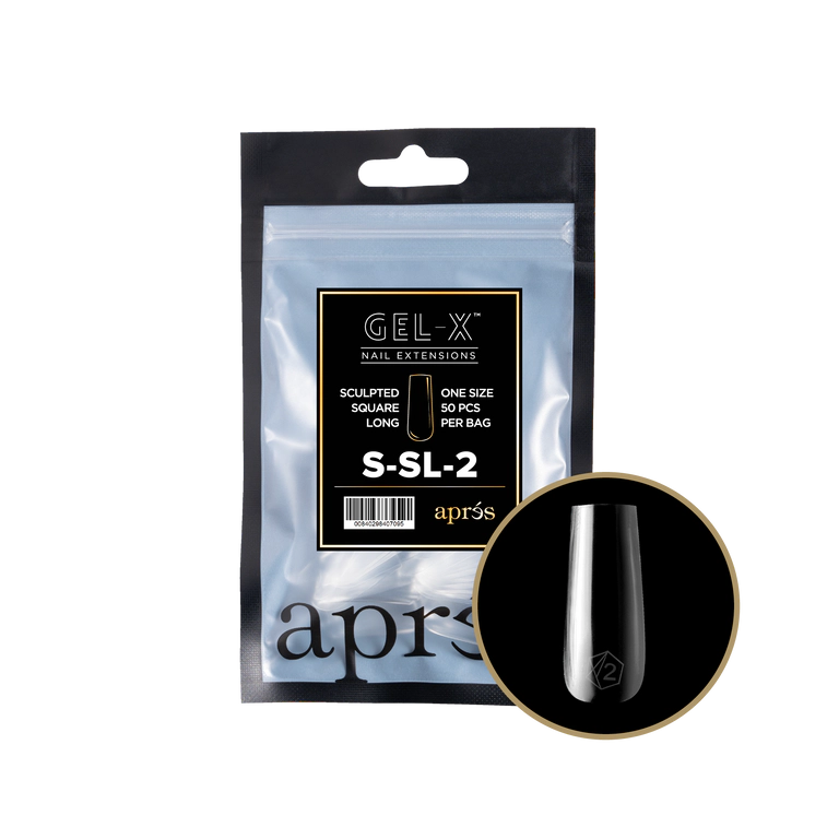 APRES - GEL-X® SCULPTED SQUARE LONG REFILL TIP BAG 2.0
