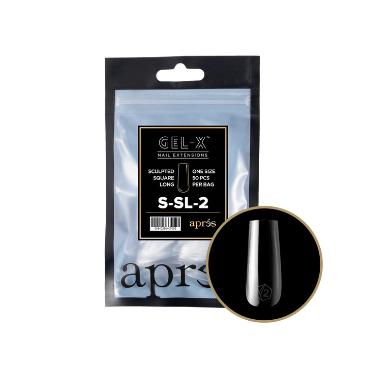 APRES - GEL-X® SCULPTED SQUARE LONG REFILL TIP BAG 2.0