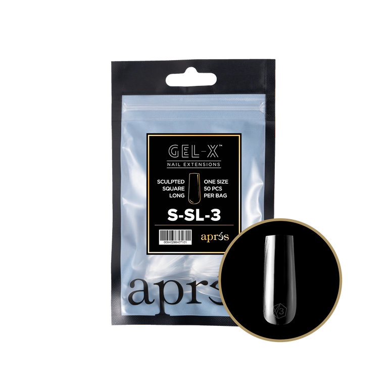 APRES - GEL-X® SCULPTED SQUARE LONG REFILL TIP BAG