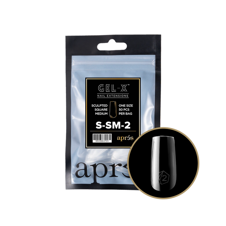 APRES - GEL-X® SCULPTED SQUARE MEDIUM REFILL TIP BAG 2.0
