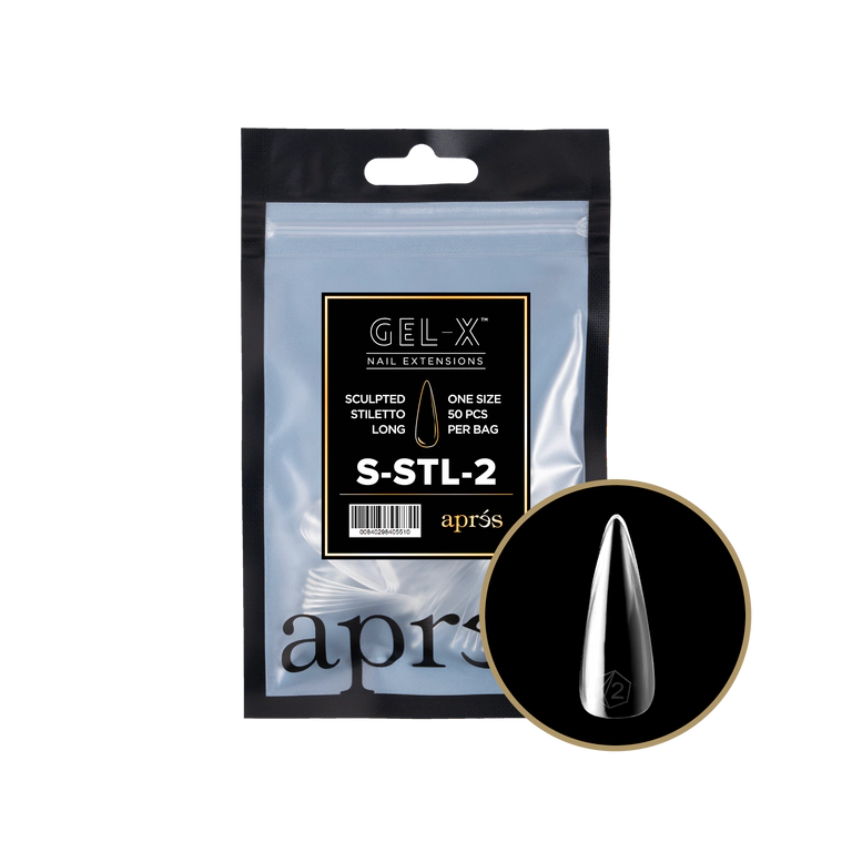 APRES - GEL-X® SCULPTED STILETTO LONG REFILL TIP BAG