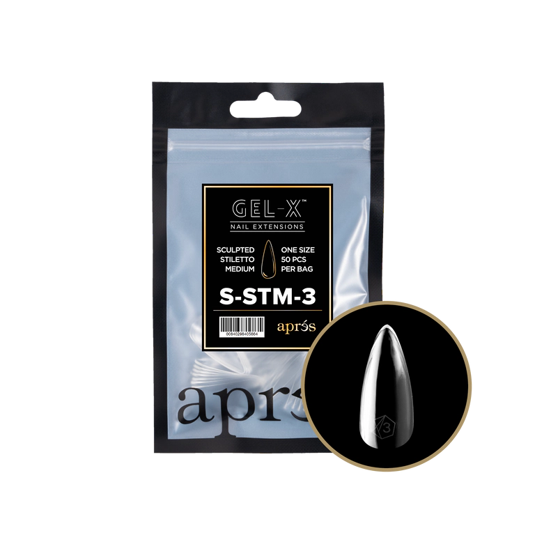 APRES - GEL-X® SCULPTED STILETTO MEDIUM REFILL TIP BAG 2.0