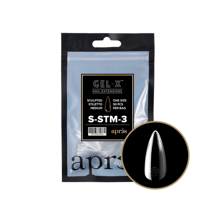 APRES - GEL-X® SCULPTED STILETTO MEDIUM REFILL TIP BAG 2.0