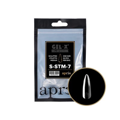 APRES - GEL-X® SCULPTED STILETTO MEDIUM REFILL TIP BAG