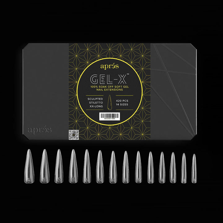 APRES - Gel-X® Sculpted Stiletto Extra Extra Long Box of Tips (420pcs)